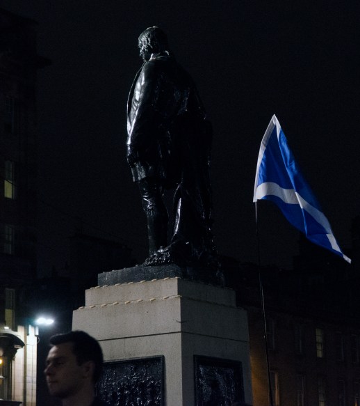 Referendum night, George Square, Glasgow.