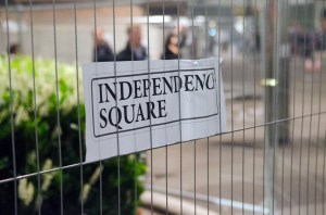 George Square, Glasgow was renamed by 'yes' campaigners the day of the referendum.
